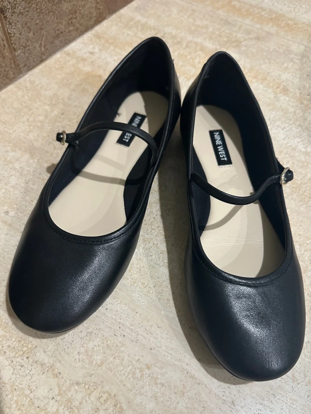 Nine West Black Mary Jane Ballet Flats with Strap (Brand New, Never Worn) - Picture 1 of 4